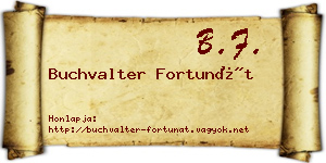 Buchvalter Fortunát névjegykártya